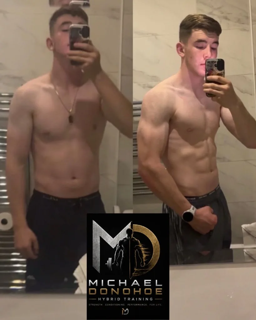 Real client muscle gain transformation